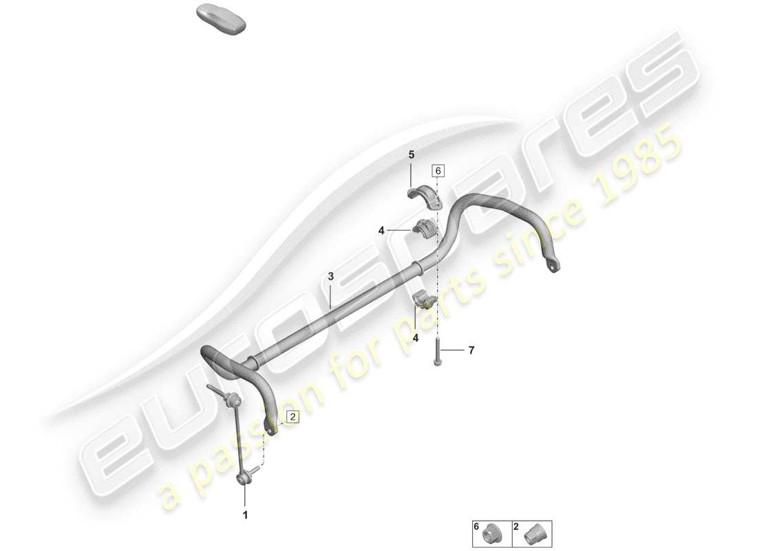 porsche 2019 (992-1) stabilisator - ersatzteildiagramm