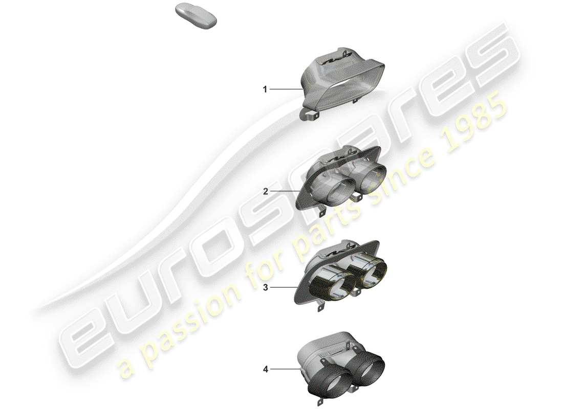 porsche 2019 (992-1) endrohr-ersatzteildiagramm