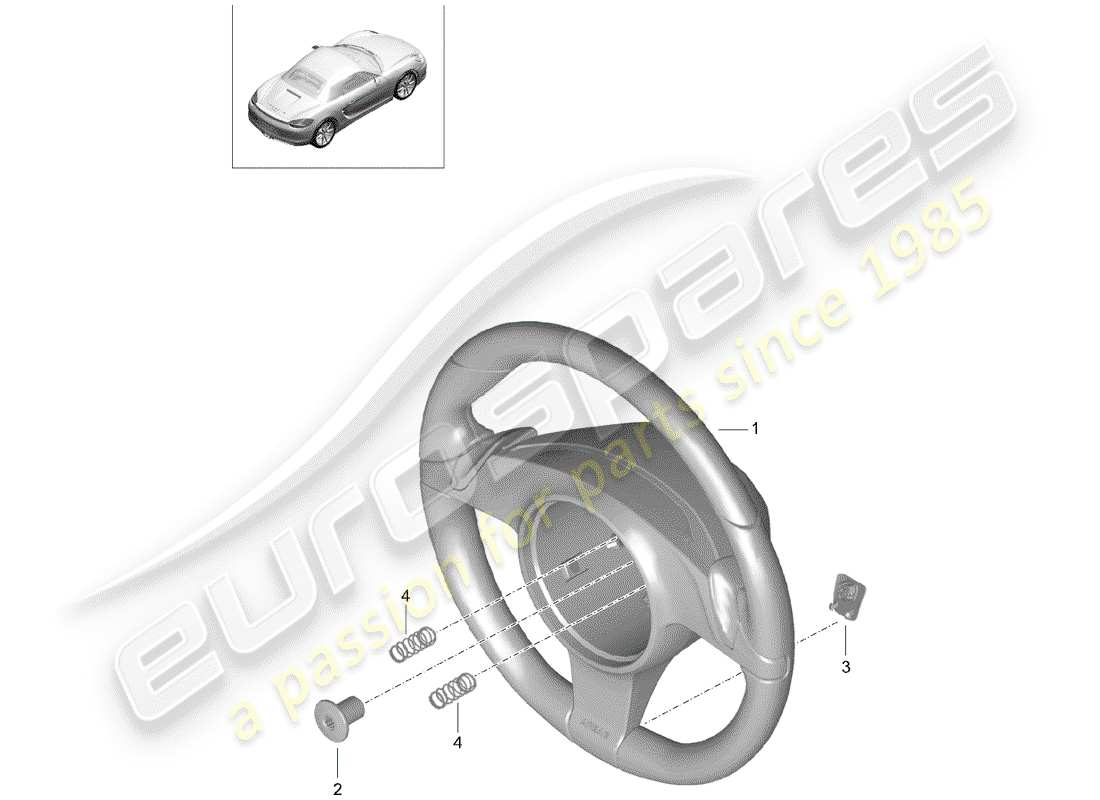 porsche 2013 (981 boxster) lenkräder ersatzteildiagramm