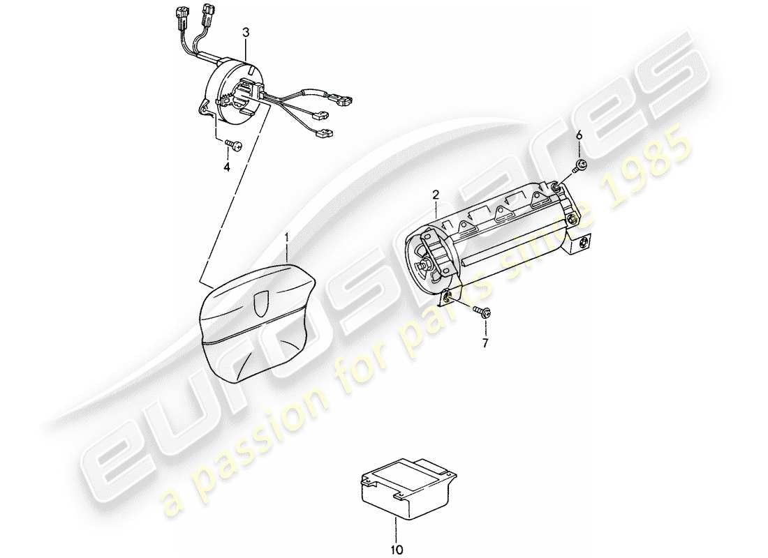 porsche 1994 (993) airbag - siehe technische informationen - gr.6 nr.5/96 teilediagramm