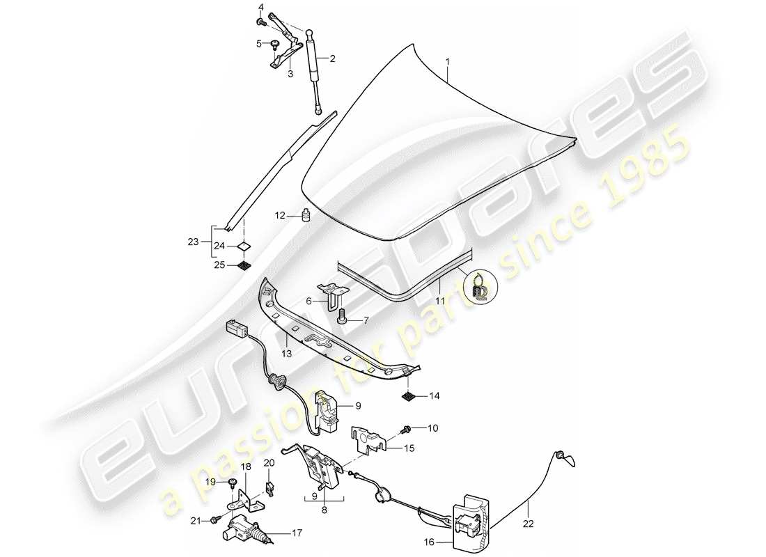 porsche 2008 (997-1 turbo / gt2) cover-ersatzteildiagramm