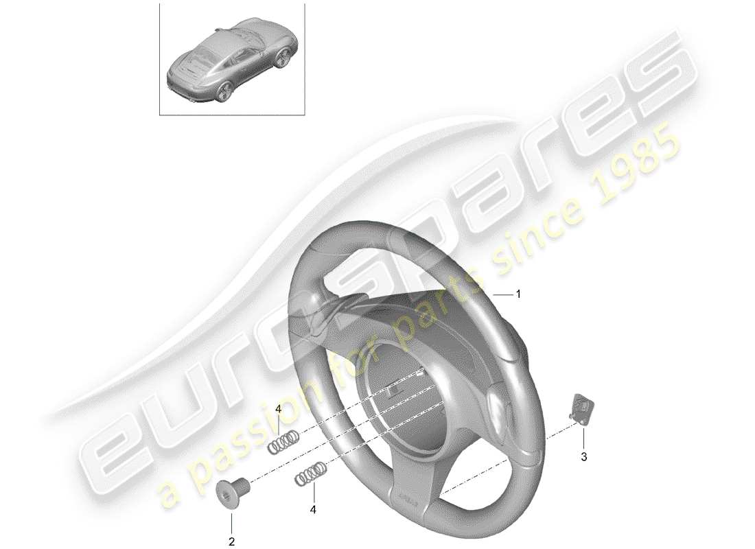 porsche 2015 (991-1) lenkräder ersatzteildiagramm