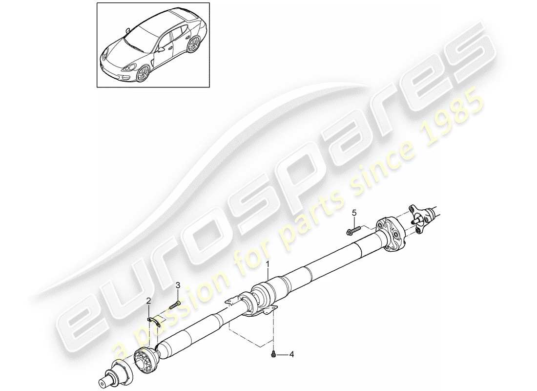 porsche 2013 (panamera 970) gelenkwelle teilediagramm