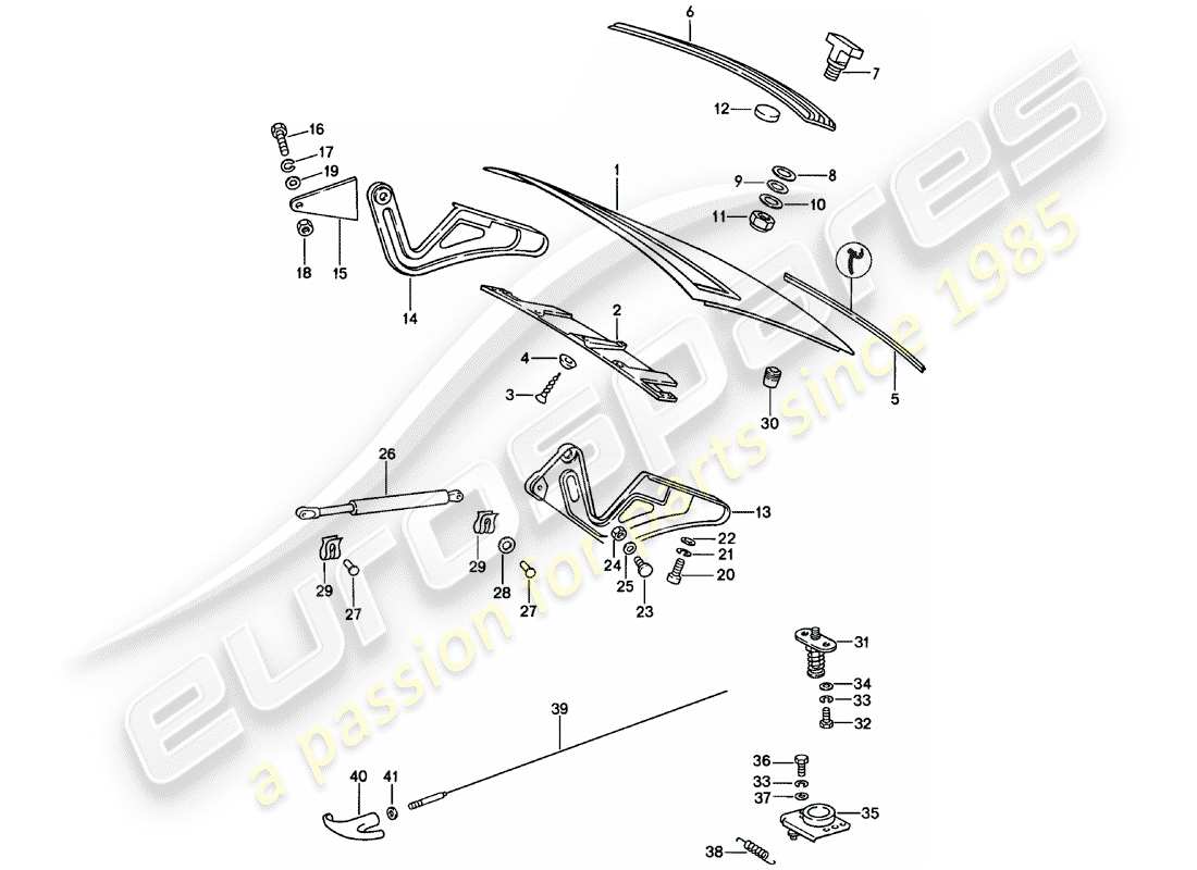 porsche 1982 (911) cover-ersatzteildiagramm