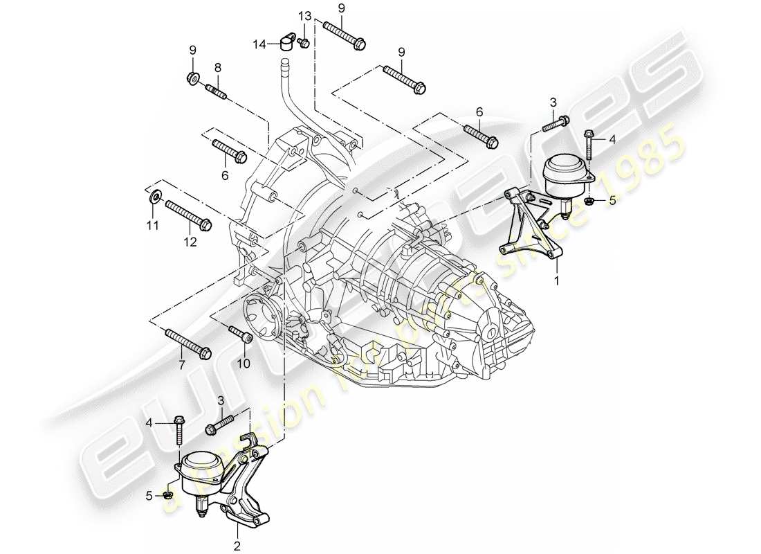 porsche 2008 (987 cayman) tiptronic-ersatzteildiagramm