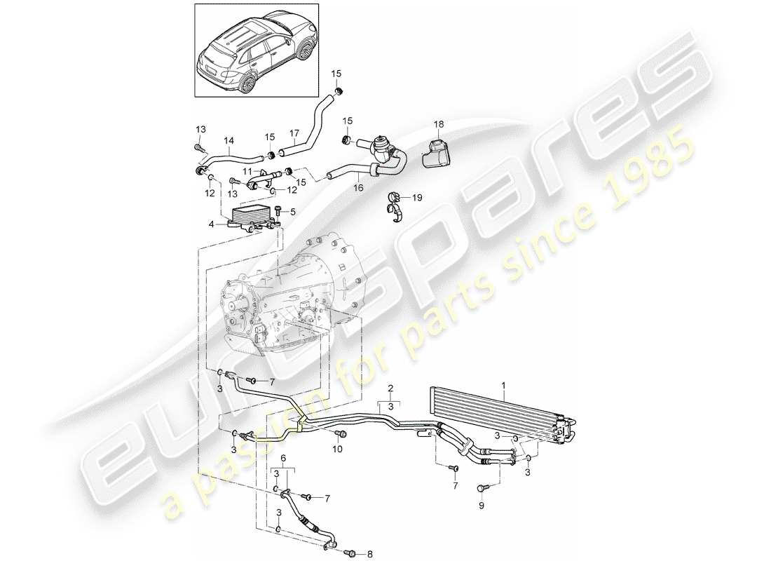 porsche 2011 (cayenne e2 92a) tiptronic-ersatzteildiagramm