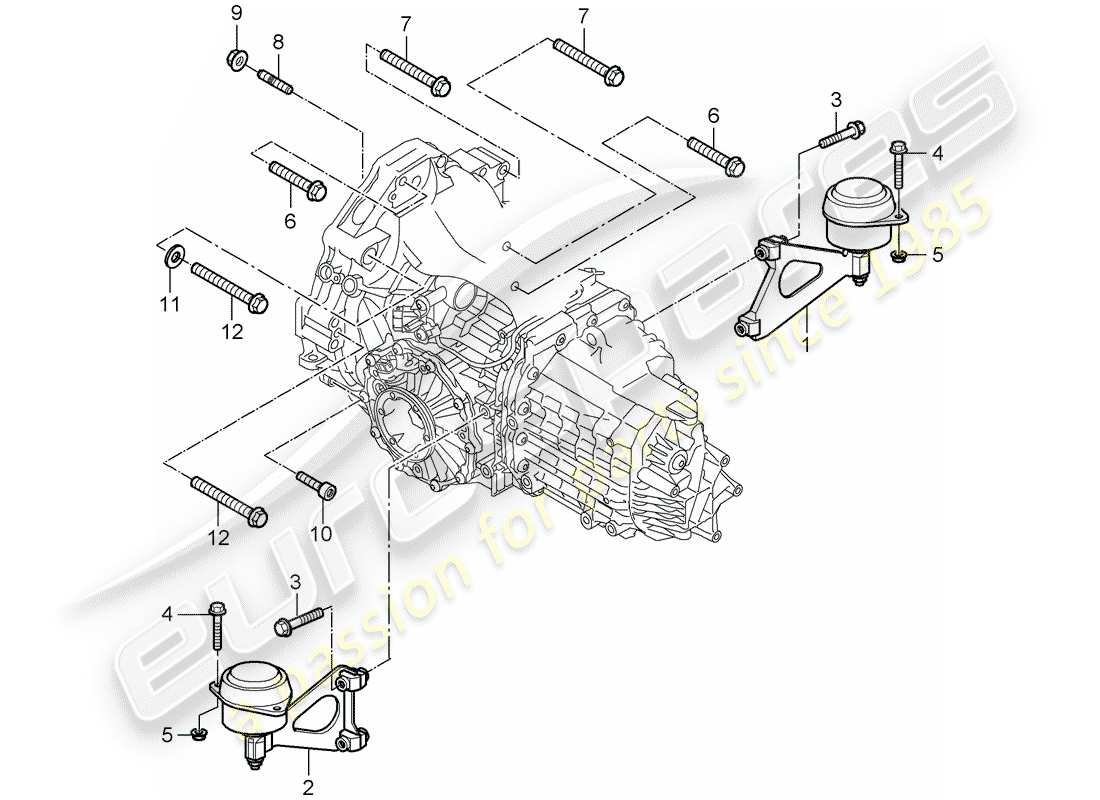 porsche 2007 (987 cayman) schaltgetriebe ersatzteildiagramm