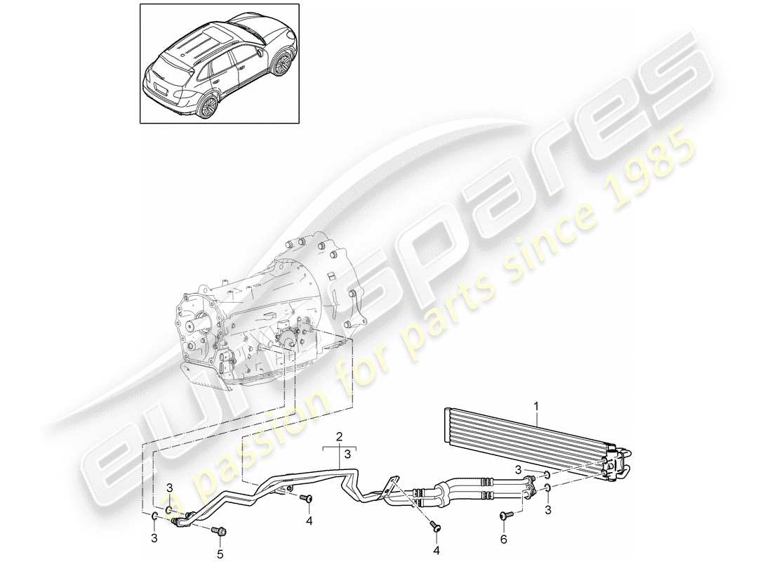 porsche 2011 (cayenne e2 92a) tiptronic-ersatzteildiagramm
