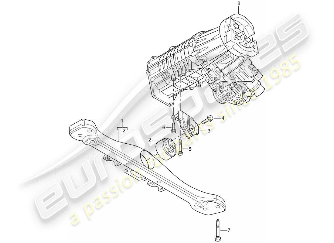 porsche 2005 (cayenne e1 9pa) verteilergetriebe-ersatzteildiagramm