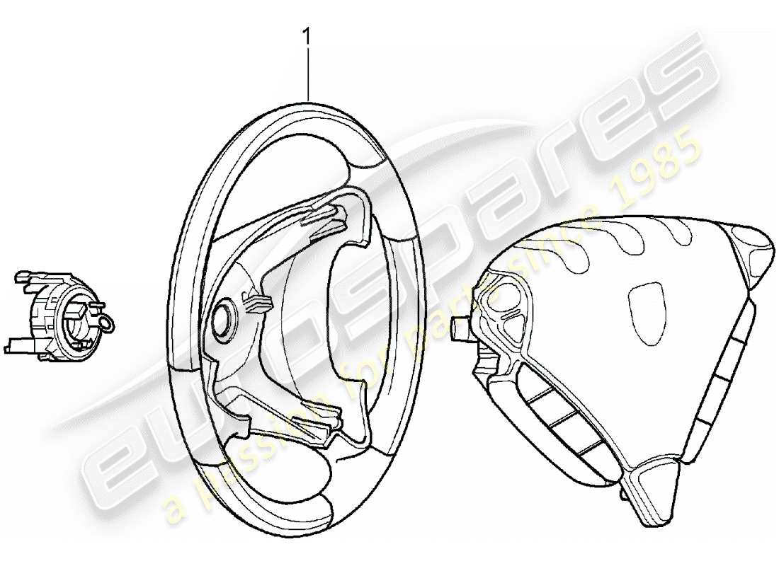porsche 2012 (tequipment cayenne) lenkrad teilediagramm