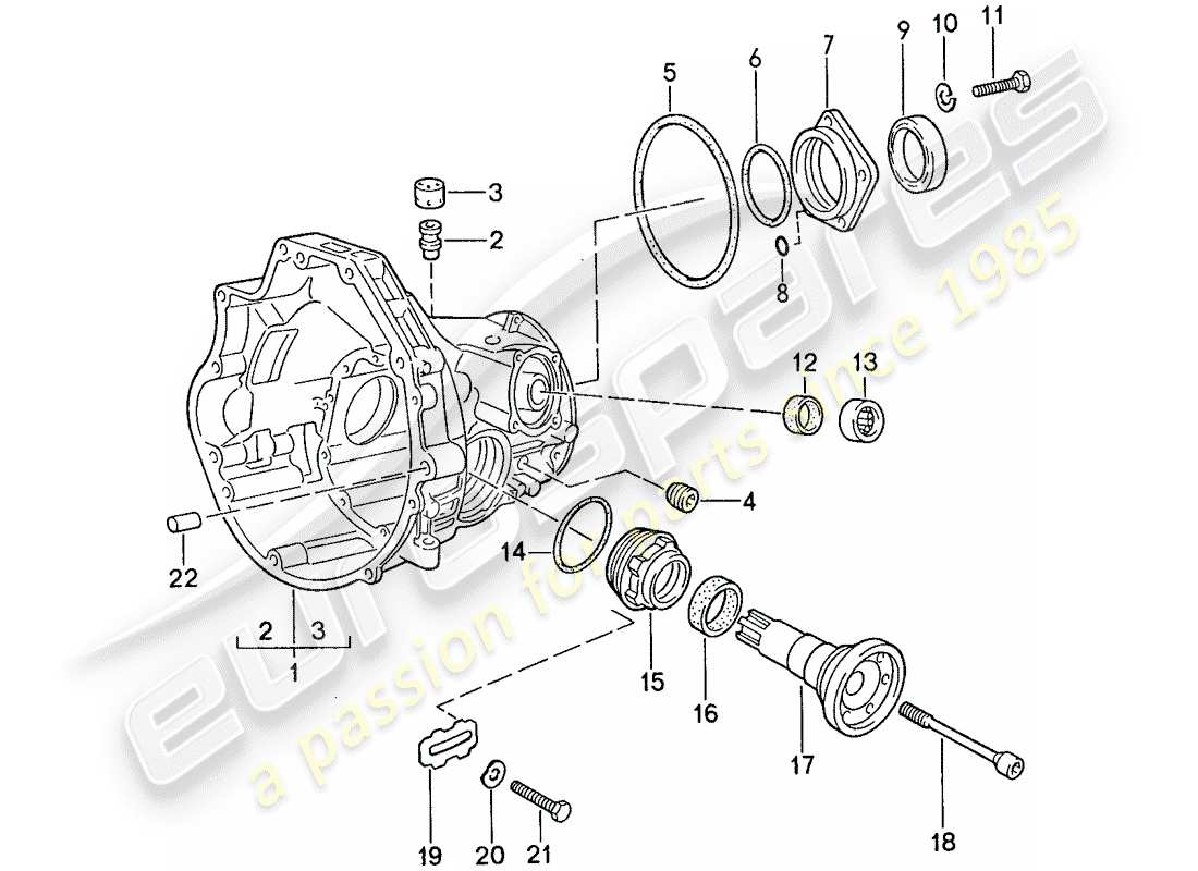 porsche 1990 (944) ersatzgetriebe - achsantriebgehäuse - für - automatikgetriebe - d >> - mj 1989 ersatzteildiagramm