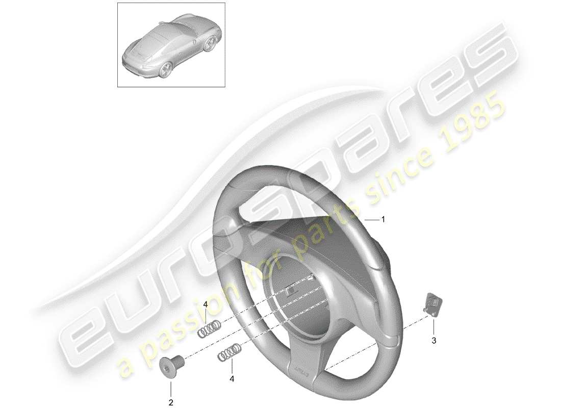 porsche 2013 (991-1) lenkräder teilediagramm