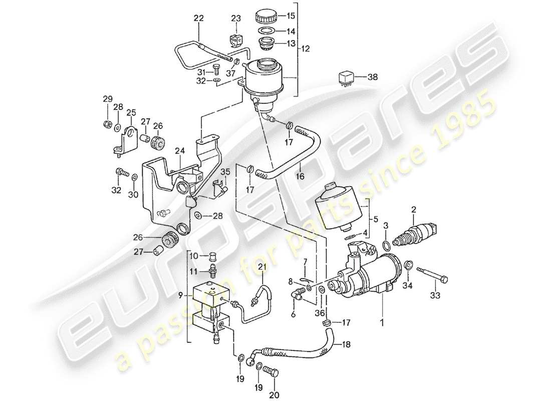 porsche 1988 (928) schaltgetriebe - sperrsteuerung 1 - d - mj 1990>> ersatzteildiagramm