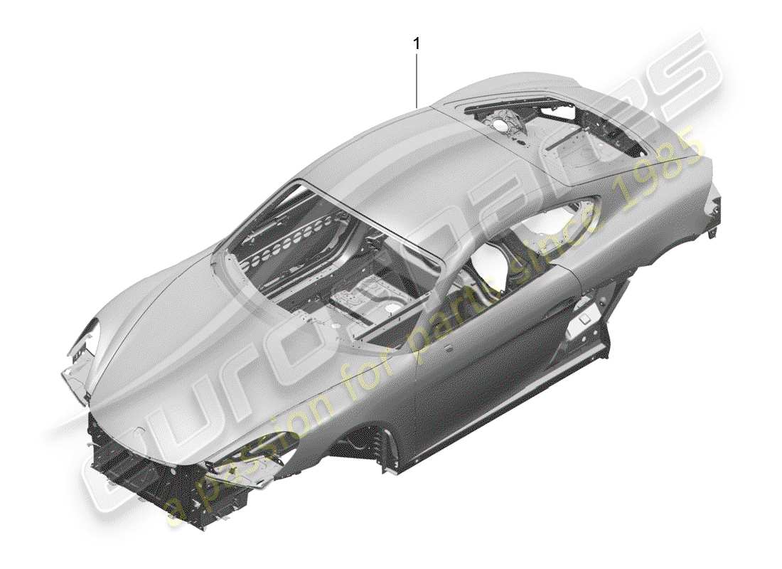 porsche 2017 (718 cayman) karosserie - teilediagramm