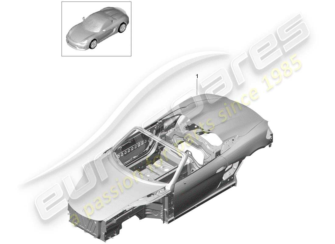 porsche 2016 (981 boxster spyder) karosserie - teilediagramm