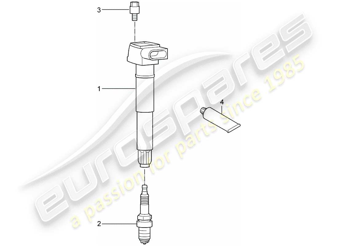 porsche 2016 (cayenne e2 92a) zündanlage teilediagramm
