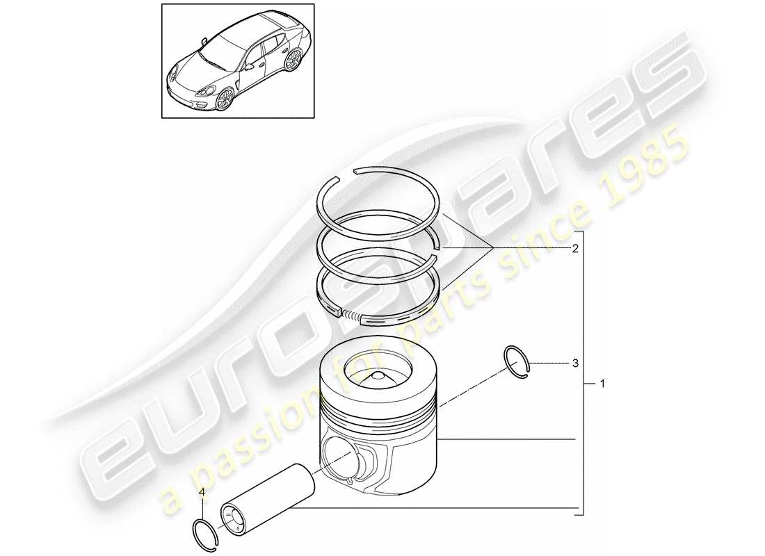 porsche 2013 (panamera 970) kolben-teilediagramm