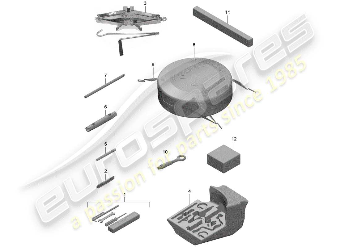 porsche 2016 (991-1) werkzeug-teilediagramm