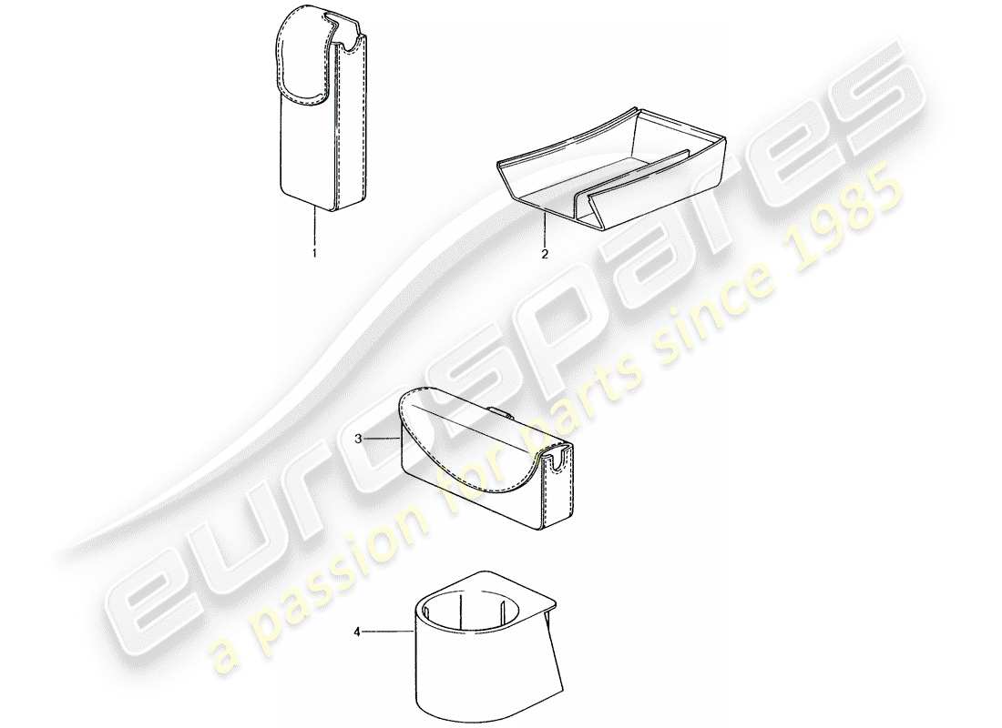 porsche 1996 (tequipment) staukasten-ersatzteildiagramm