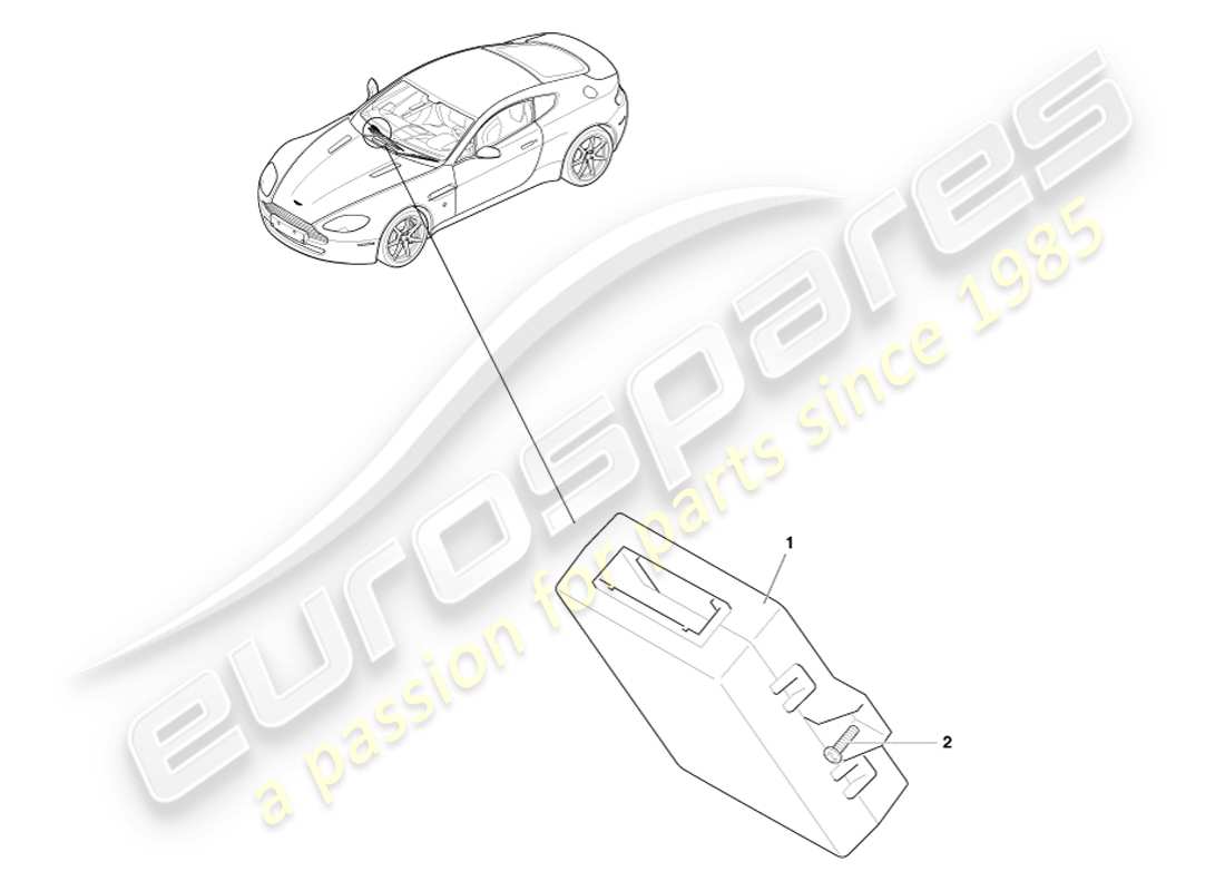 aston martin v8 vantage (2005) teilediagramm des scheinwerfer-niveauregulierungsreglers