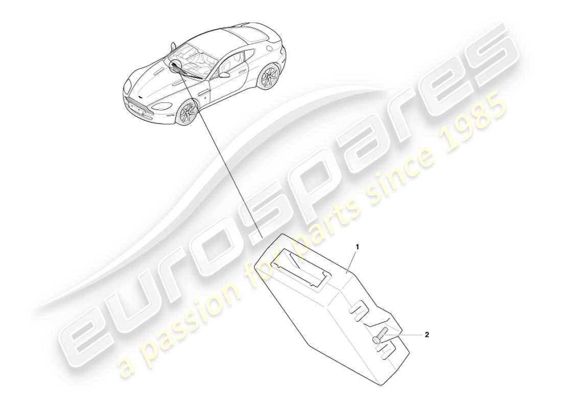aston martin v8 vantage (2007) teilediagramm des scheinwerfer-niveauregulierungsreglers