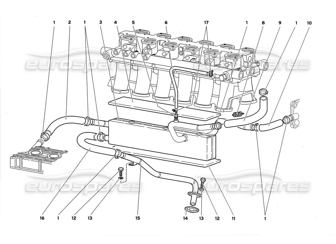 lamborghini diablo gt (1999) teilediagramm des motoröl-entlüftungssystems