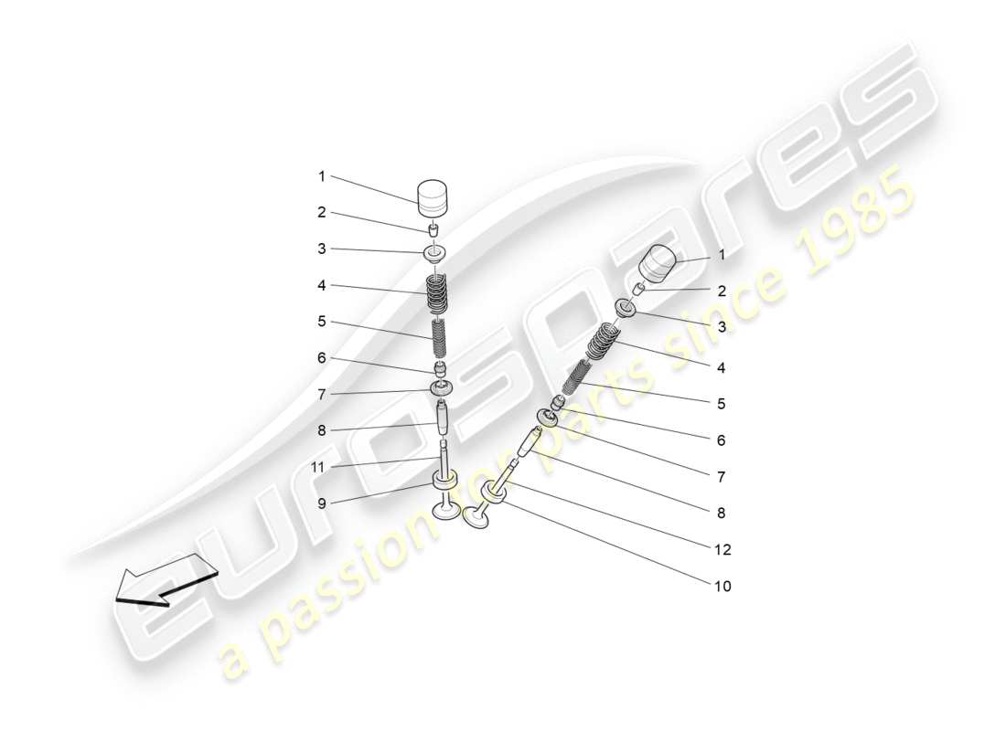 maserati granturismo s (2016) ventile ersatzteildiagramm