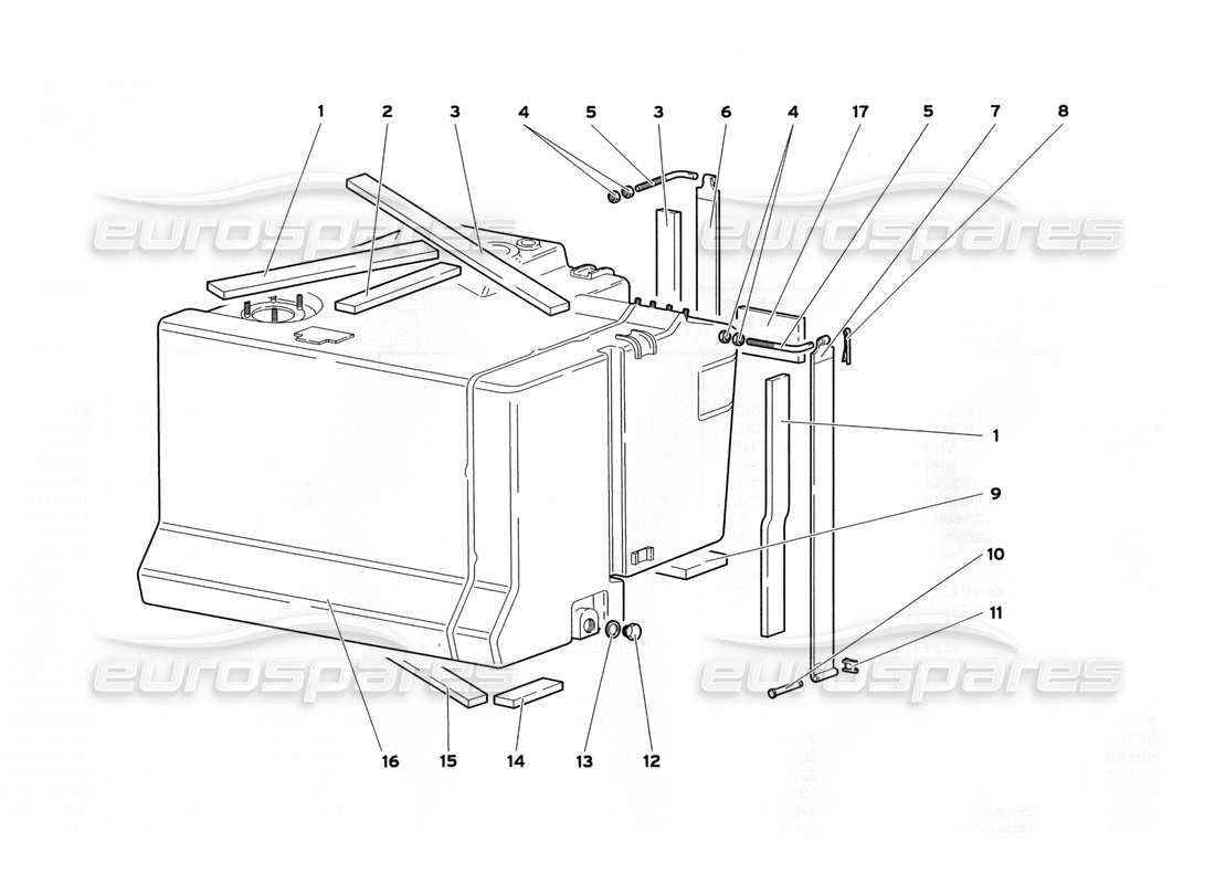 lamborghini diablo sv (1999) kraftstoffsystem (mit adaptercode 0062001647, siehe tabelle 62.02.00) (für fahrzeuge ohne schnellkraftstoffzufuhr) teilediagramm