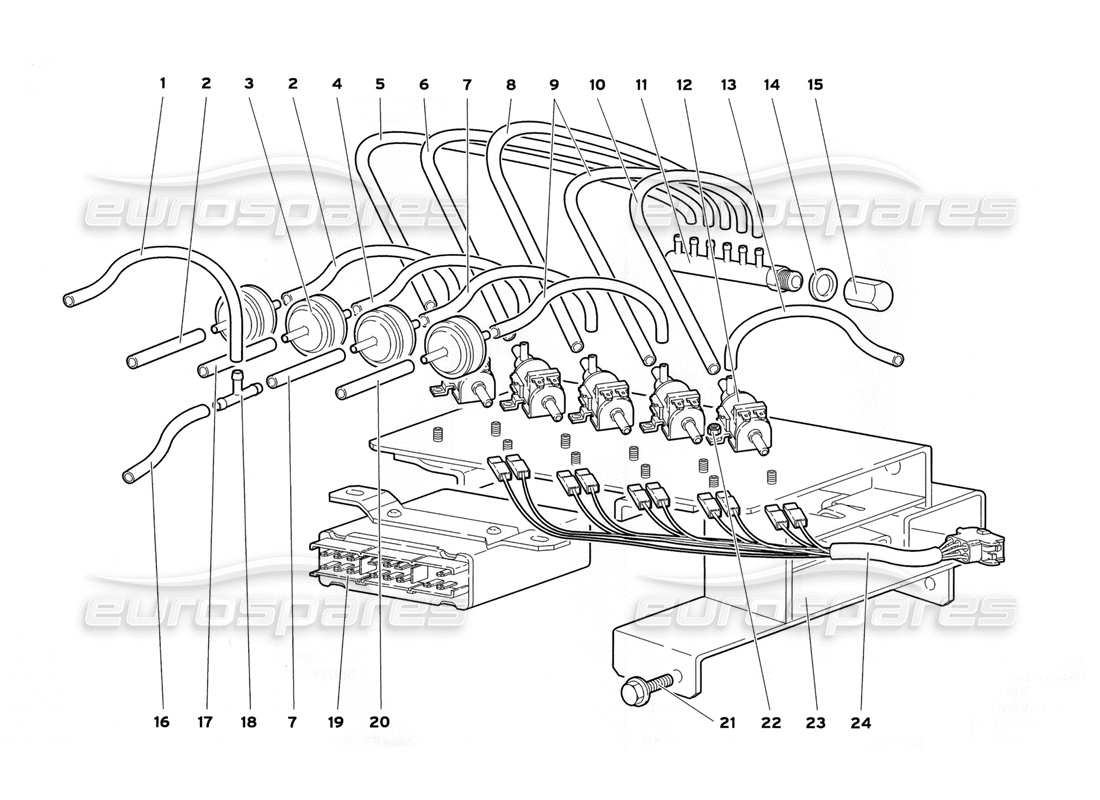 lamborghini diablo sv (1999) teilediagramm für die klimaanlage