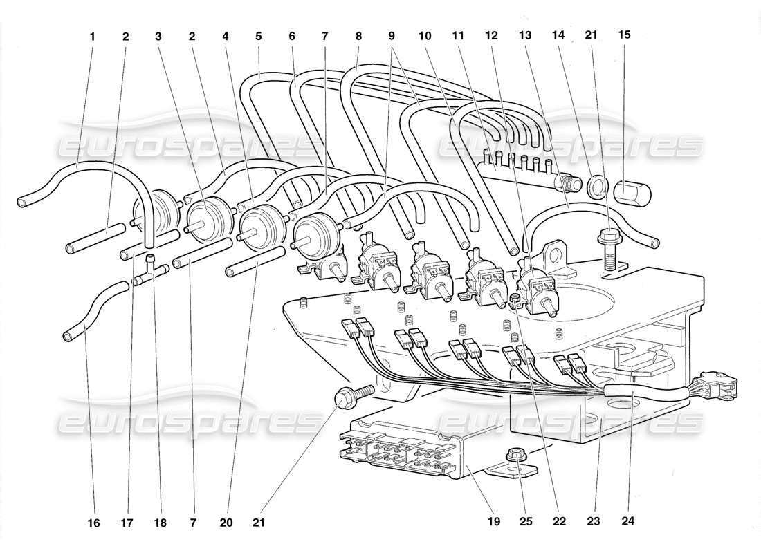 lamborghini diablo roadster (1998) teilediagramm für die klimaanlage