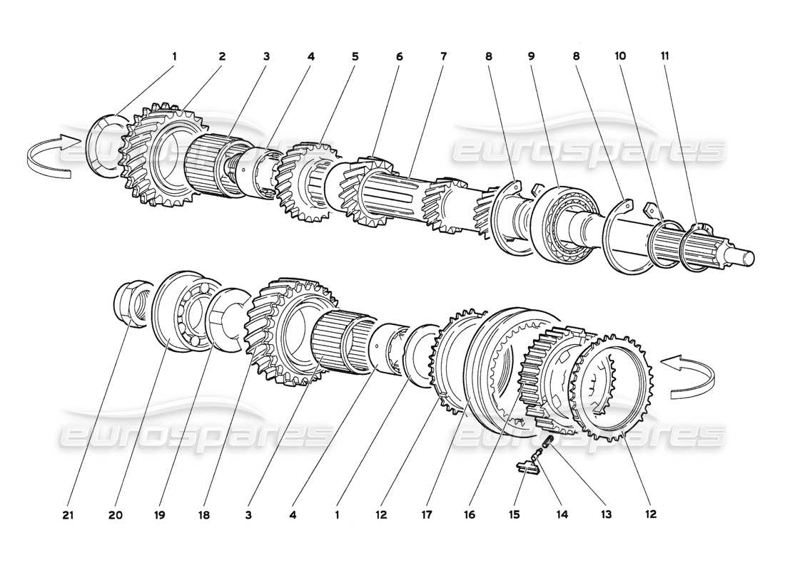 lamborghini diablo 6.0 (2001) teilediagramm hauptwelle