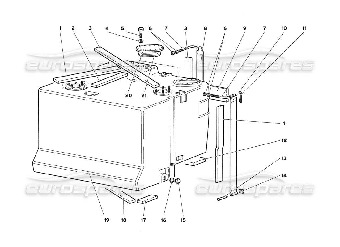 lamborghini diablo 6.0 (2001) kraftstoffsystem teilediagramm