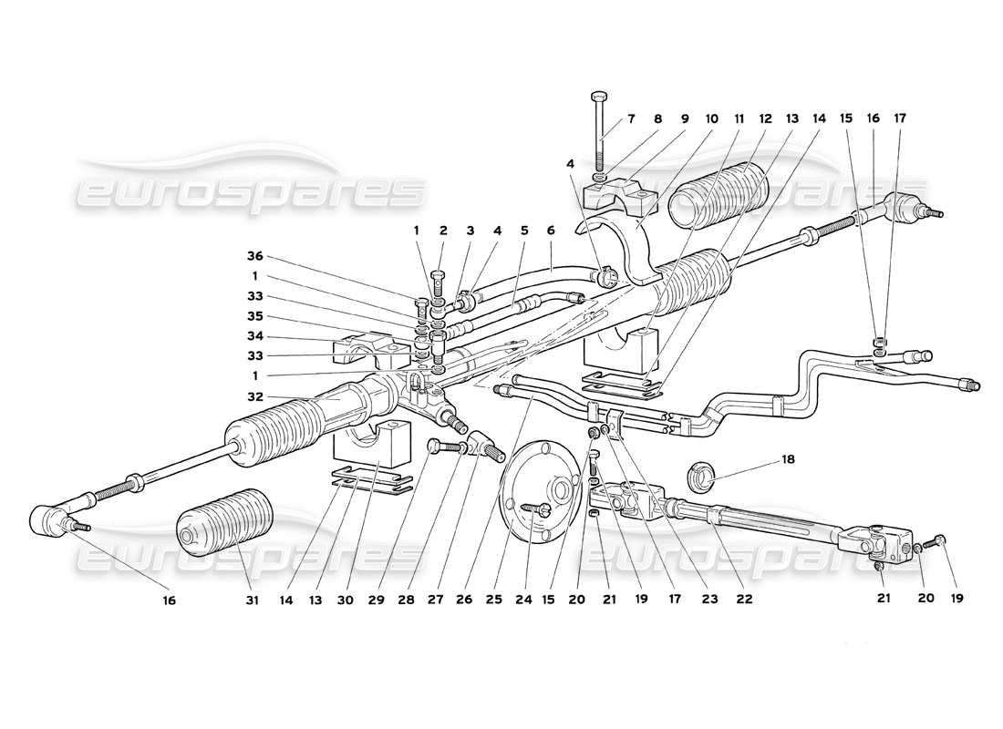 lamborghini diablo sv (1999) lenkungsteildiagramm