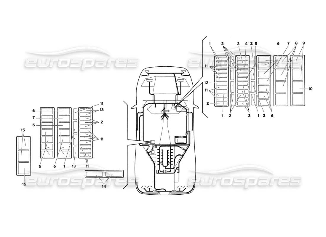 lamborghini diablo 6.0 (2001) teilediagramm des elektrischen systems