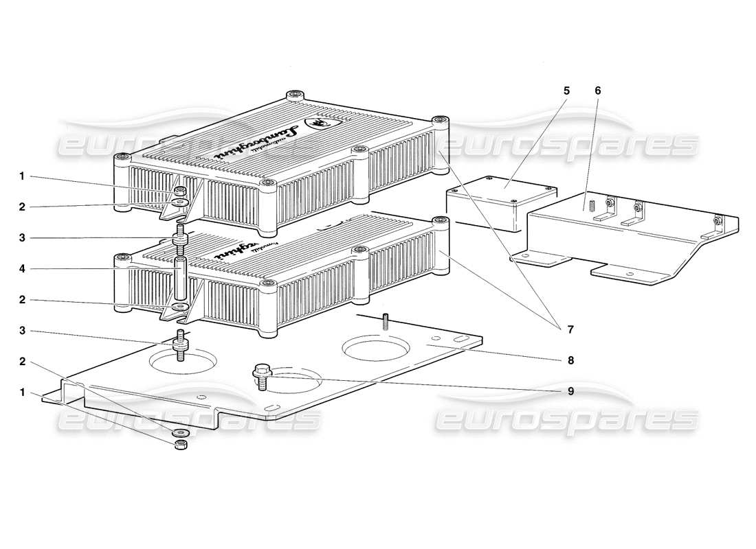 lamborghini diablo sv (1998) teilediagramm für elektronische einspritzeinheiten