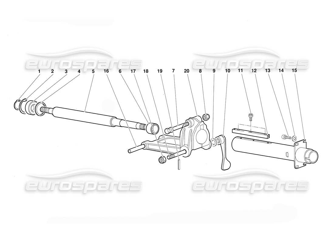 lamborghini diablo (1991) lenkung teilediagramm