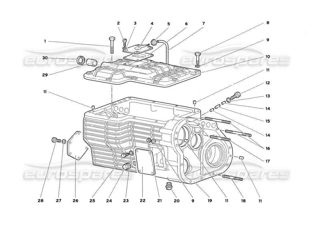 lamborghini diablo sv (1999) getriebe teilediagramm