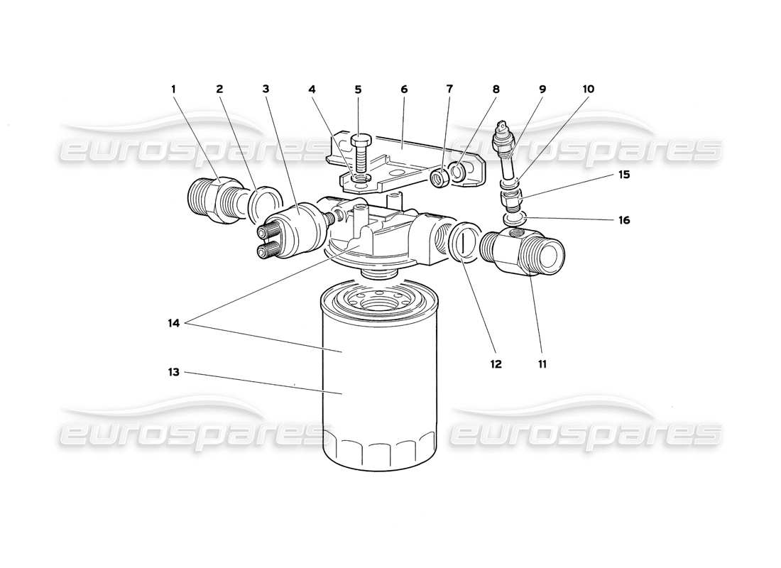 lamborghini diablo sv (1999) teilediagramm des motorölfilters