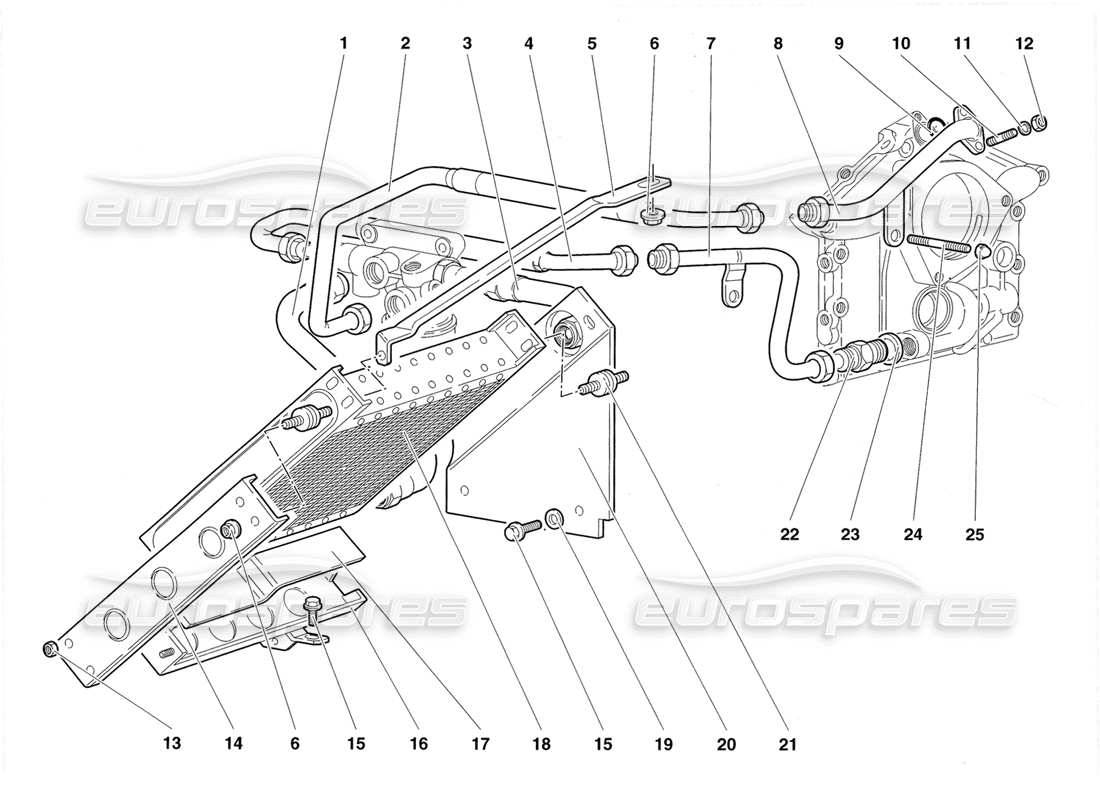 lamborghini diablo roadster (1998) teilediagramm des motorölsystems