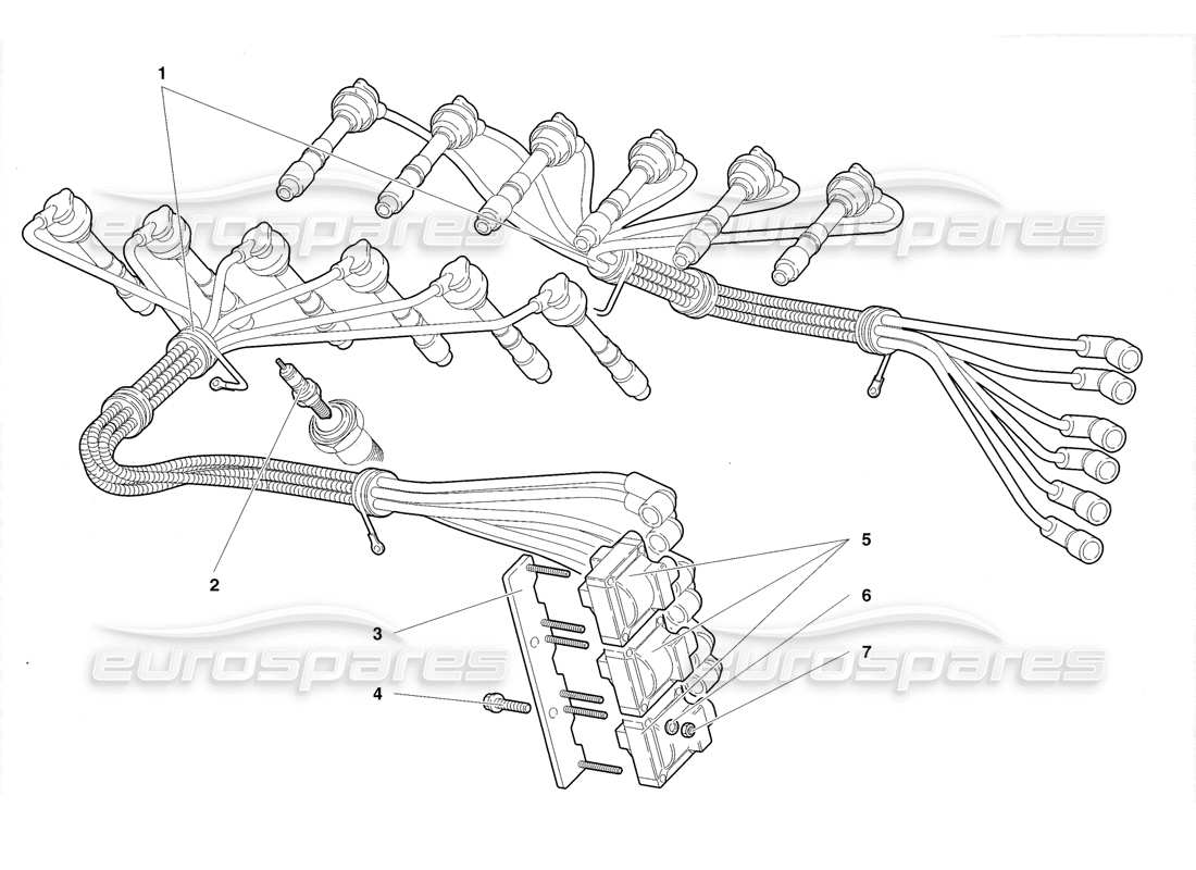 lamborghini diablo roadster (1998) teilediagramm für elektrische komponenten