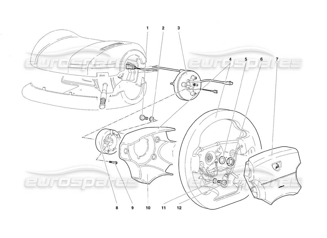 lamborghini diablo sv (1998) lenkungsteildiagramm