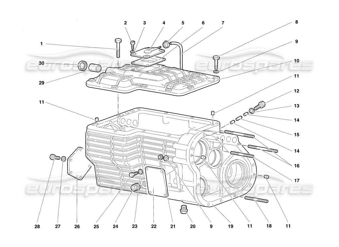 lamborghini diablo sv (1997) getriebeteildiagramm