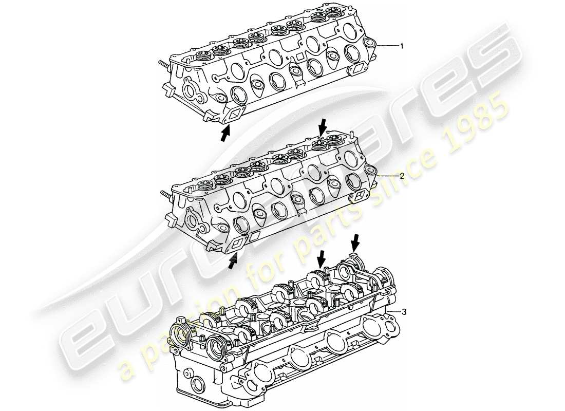 eine teilezeichnung aus dem porsche 1995 (refurbished and exchange catalogue) teilekatalog