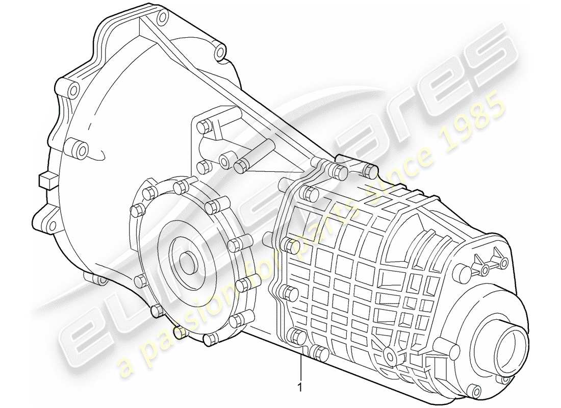 eine teilezeichnung aus dem porsche 2001 (refurbished and exchange catalogue) teilekatalog