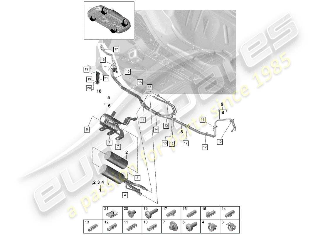 teilediagramm mit der teilenummer 971127400b