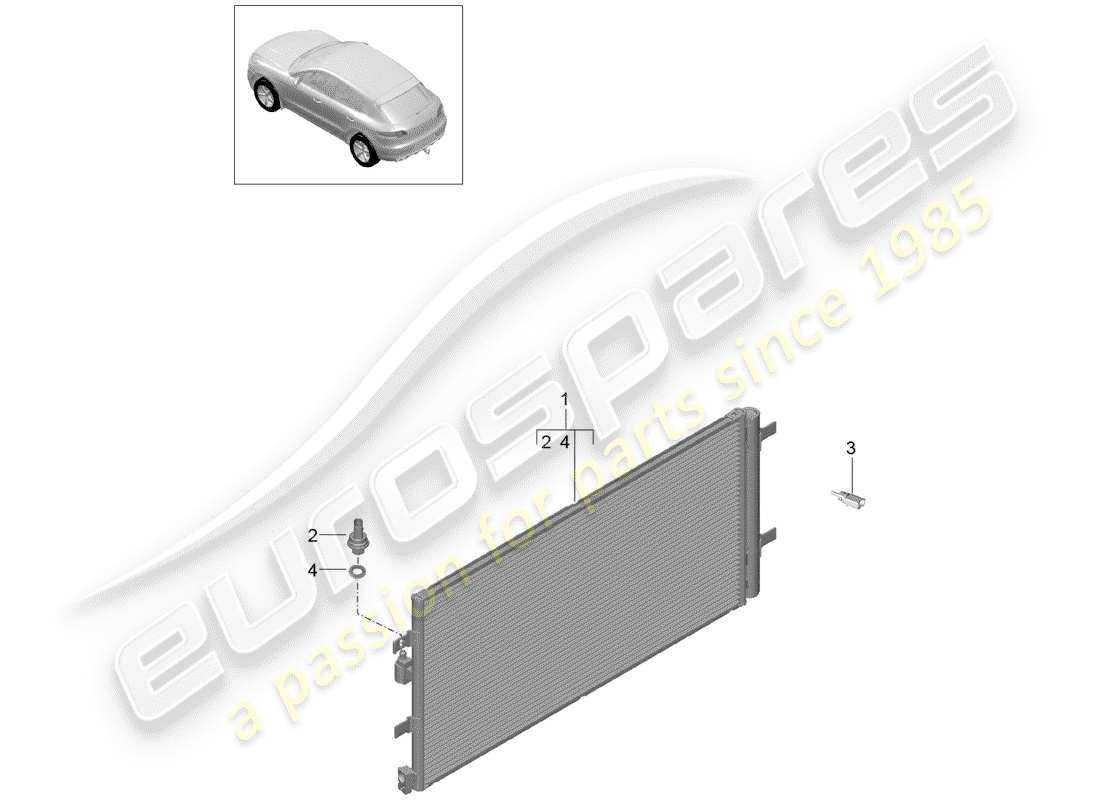 porsche 2015 (macan) kondensator-teilediagramm