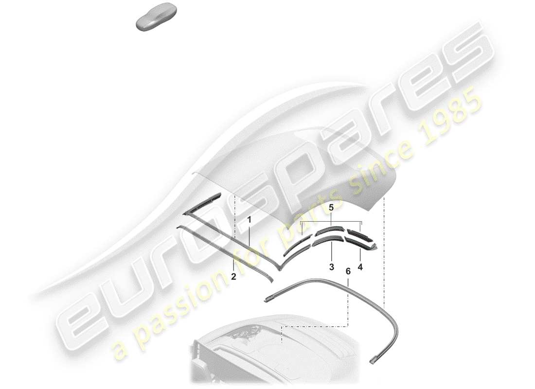 porsche 2020 (992-1) dichtungen ersatzteildiagramm