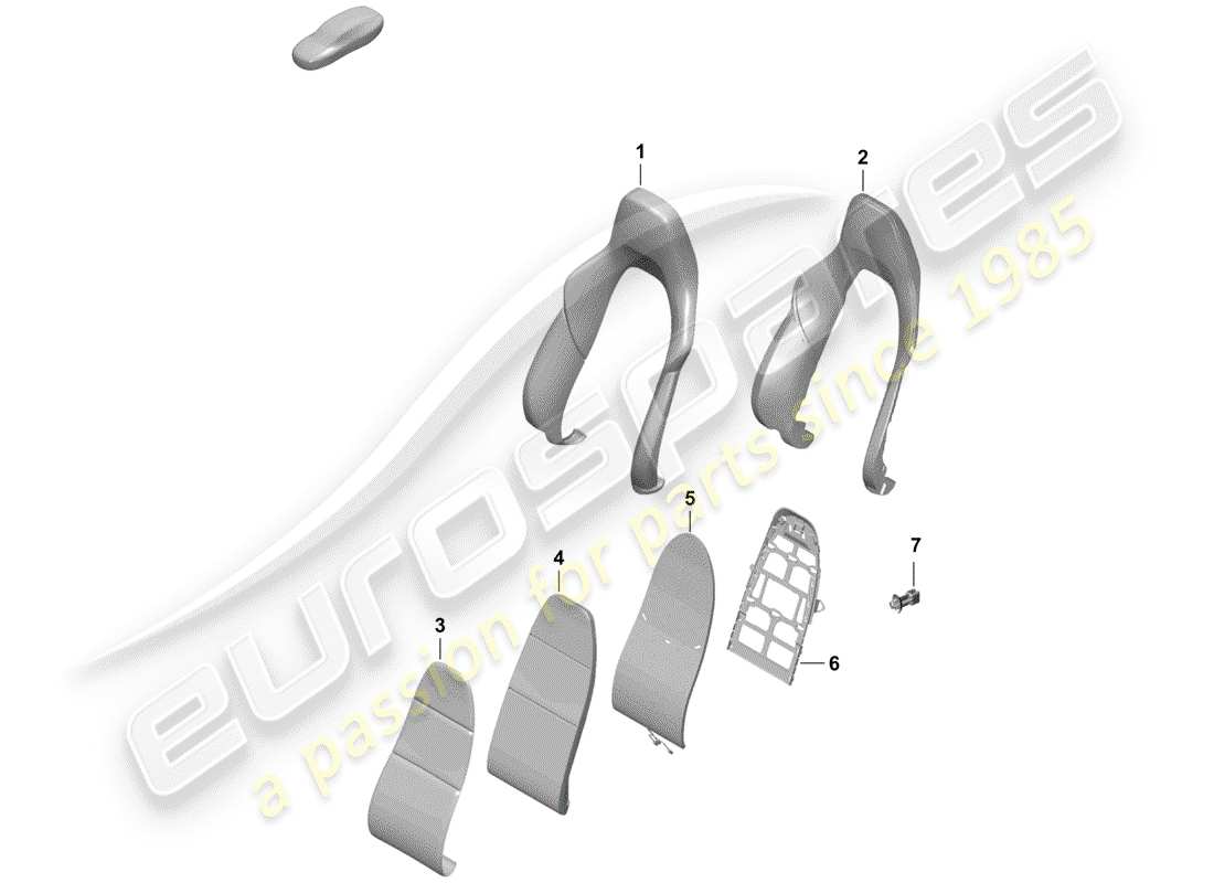 porsche 2019 (718 boxster spyder) schaumteil teilediagramm