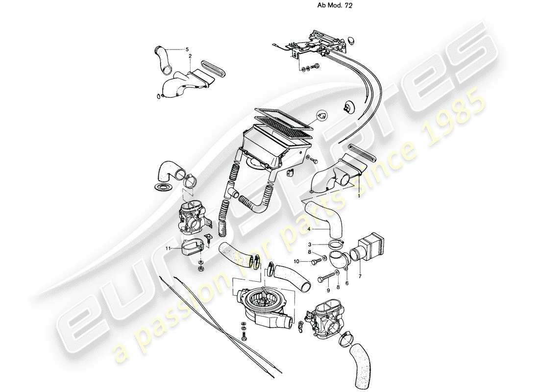 porsche 1974 (914) belüftung - heizung - d - mj 1972>> ersatzteildiagramm