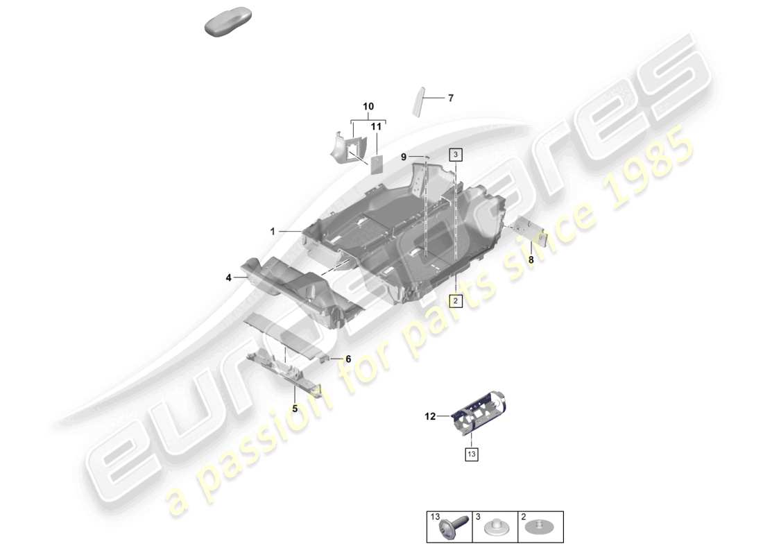 porsche 2019 (992-1) bodenbelags-(teppich-)zierleisten 911 dakar teilediagramm